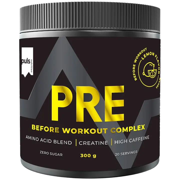 PULS Pre workout aminohappojuomajauhe sitruuna 300g