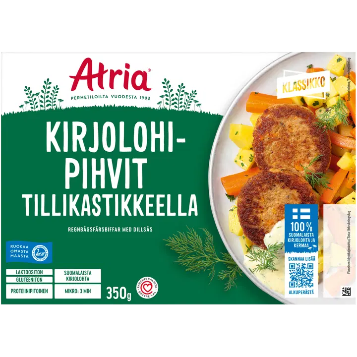 Atria Kirjolohipihvit Tillikastikkeella 350g