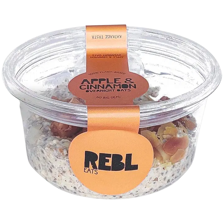 Rebl Eats Apple and Cinnamon Overnight Oats 220g