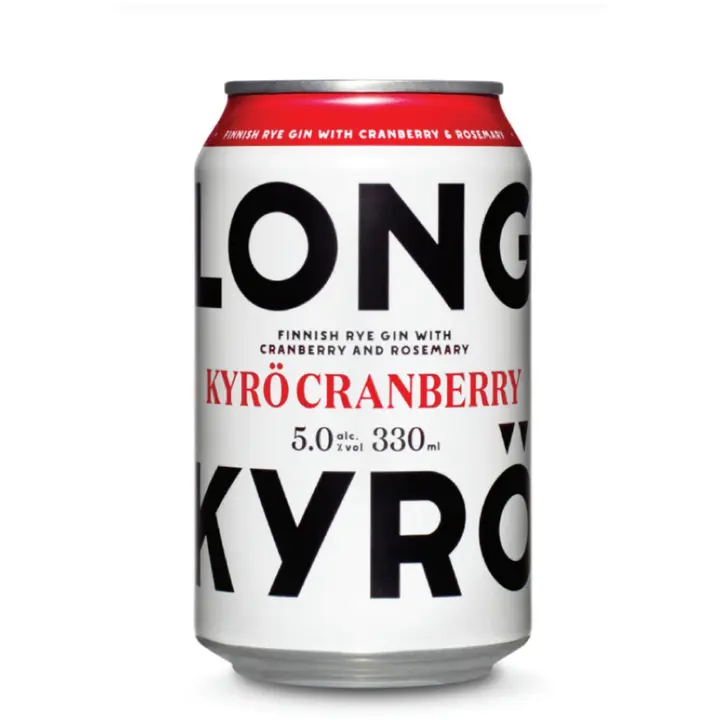 Kyrö Gin Long Drink Cranberry&Rosemary muu alkohoolne jook 5%vol 330 ml