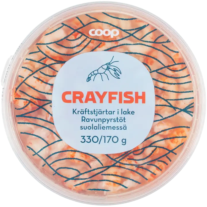 Coop ravunpyrstöt suolaliemessä ASC 330/170 g