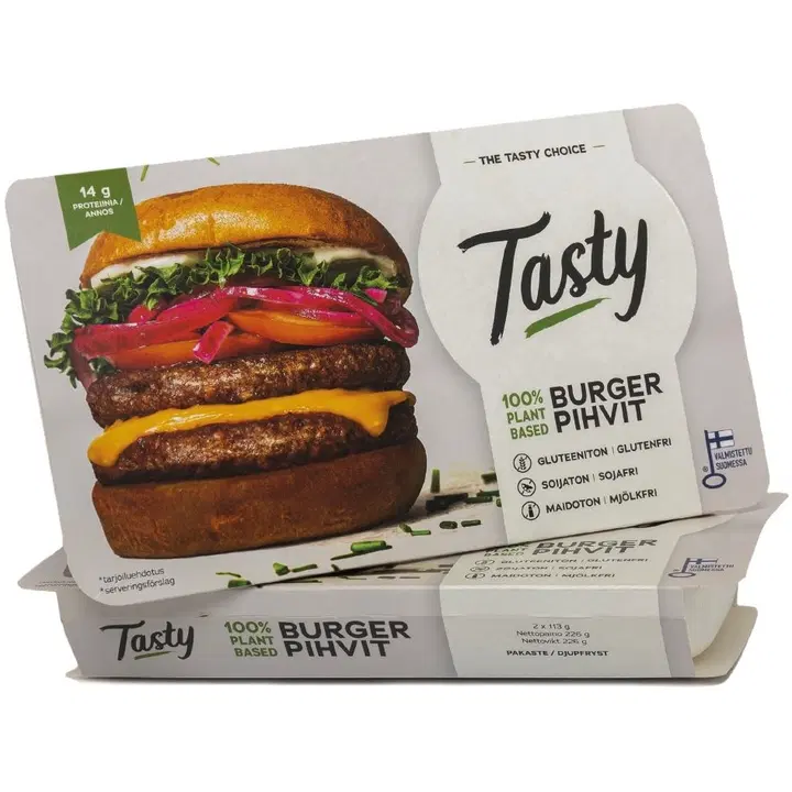 Ole's tasty burgerpihvi 2x113 g, vegaaninen raakapakaste