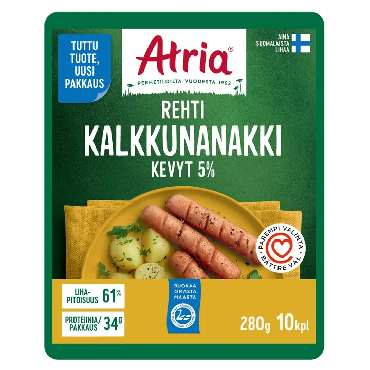 Atria Rehti Kevyt 5% Kalkkunanakki 280g