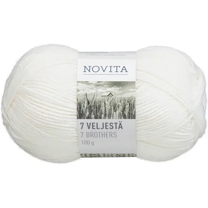 Novita 7 veljestä 100g valkoinen 011