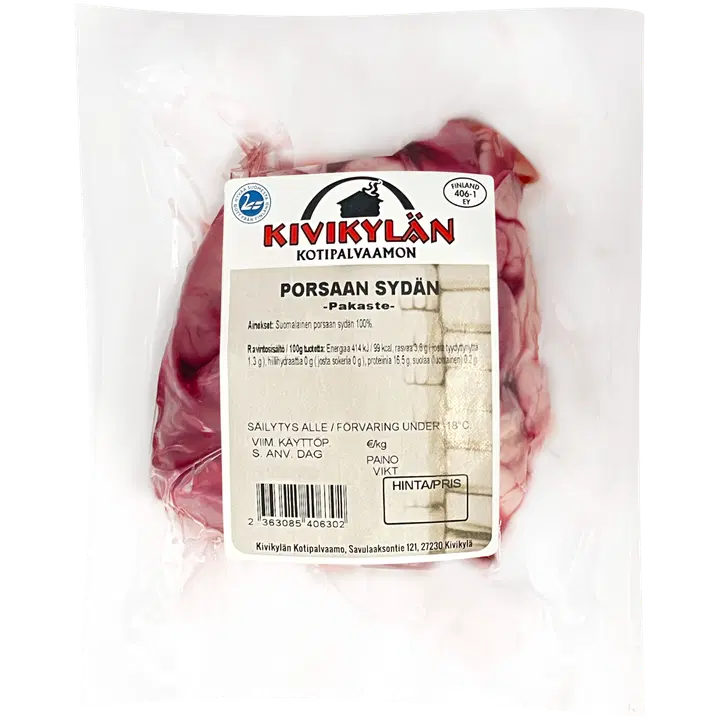 Kivikylän Porsaan sydän n.400g pakaste