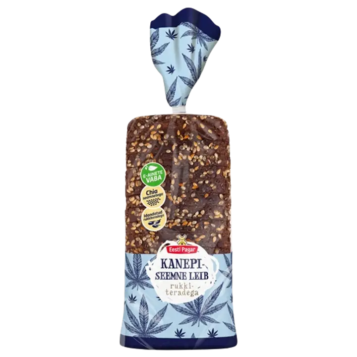 Eesti Pagar Kanepiseemne Leib Rukkiteradega 500 G