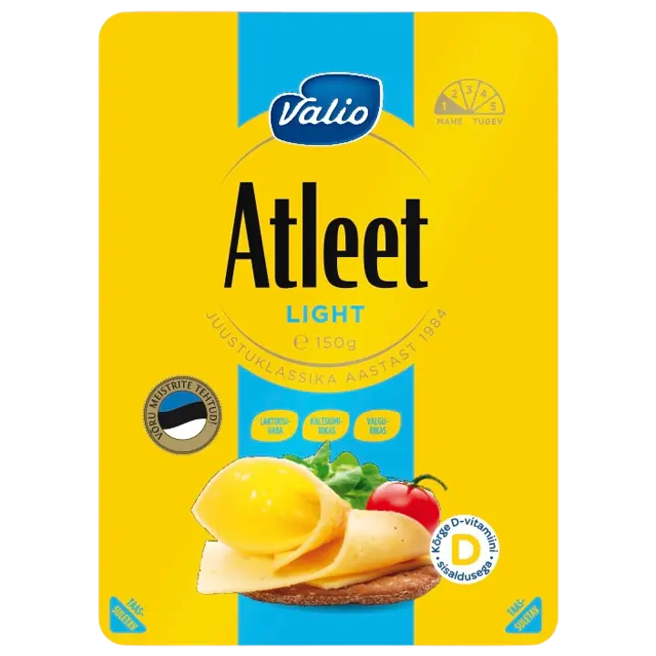 Valio Juust Atleet Light, viilutatud, 150 g
