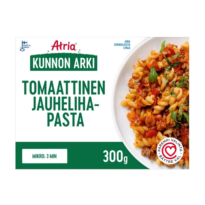 Atria Kunnon Arki Tomaattinen Jauhelihapasta 300g