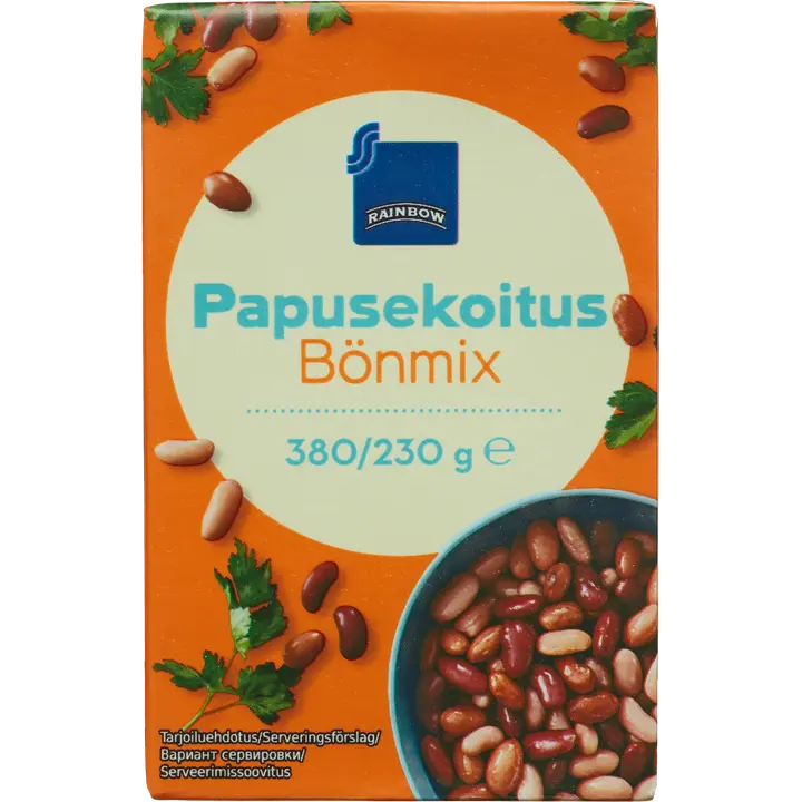 Rainbow papusekoitus suolaliemessä 380/230 g