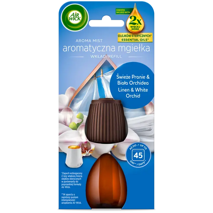 Air Wick Aroma Mist täide Linen ja White Orchid 20ml