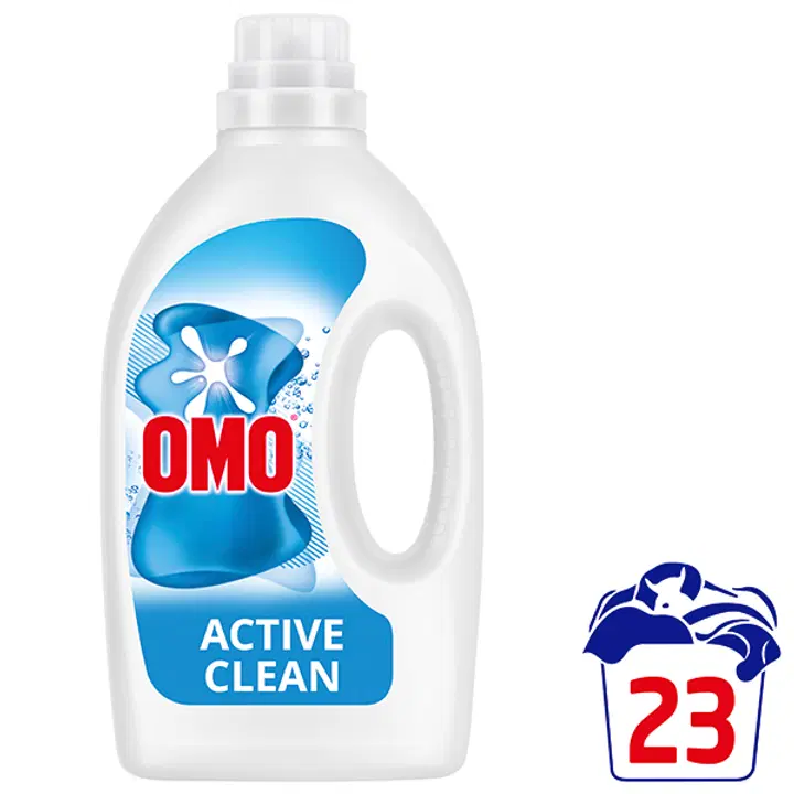 Omo Active Clean Nestemäinen pyykinpesuaine Valkoisille vaatteille 920 ml 23 pesua