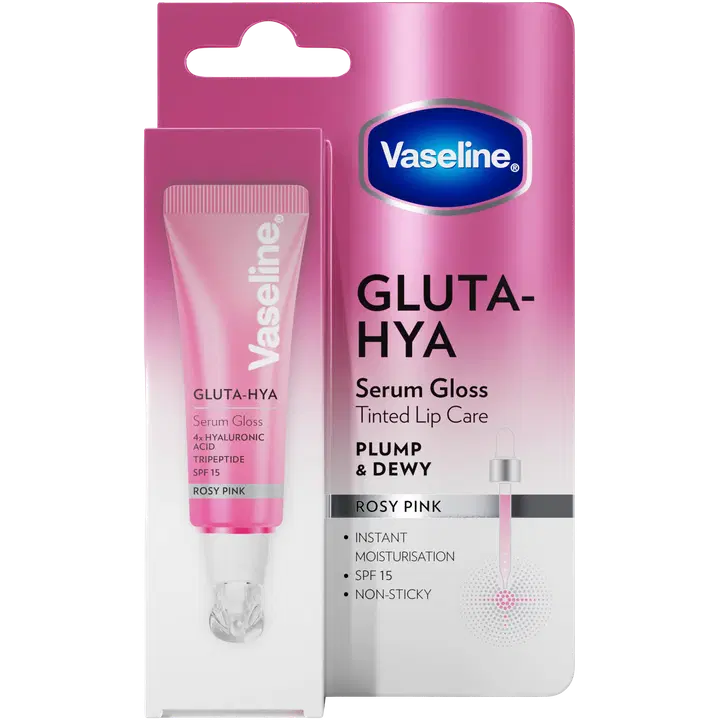 Huulepalsam Vaseline Gluta-Hya Rosy Pink 10ml