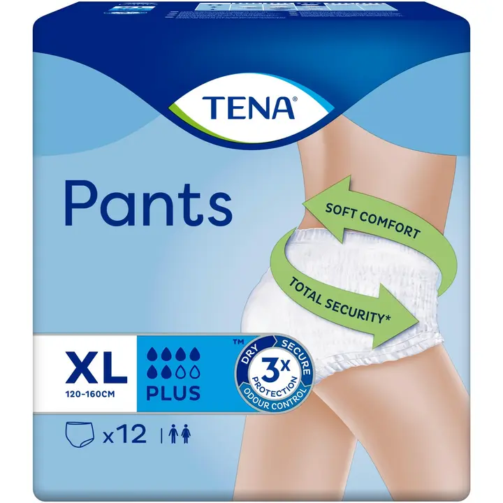 TENA Pants inkohousut Plus XL 12 kpl