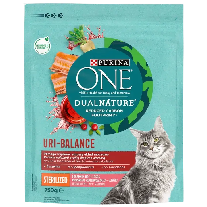 Purina One kuiv kassitoit Dual Nature Ster lõhe-jõh 750g