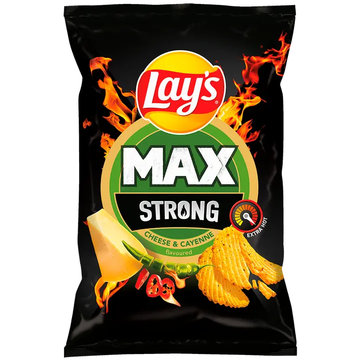 LAY'S Max Juustu- ja vürtsika paprika maitselised kartulikrõpsud 0,12kg