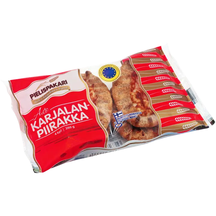 Pielispakari Karjalanpiirakka laktoositon 4 kpl/pss, 260g