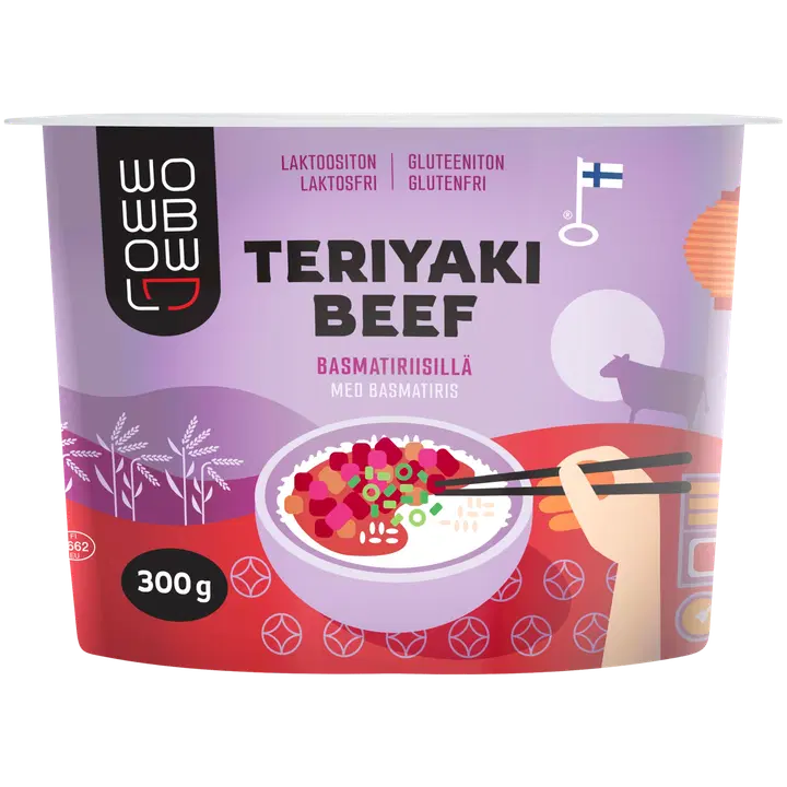 WOWBOWL Teriyaki Beef basmatiriisillä 300g