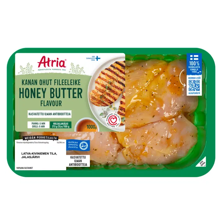 Atria Kanan Ohut Fileeleike Honey Butter 1000g