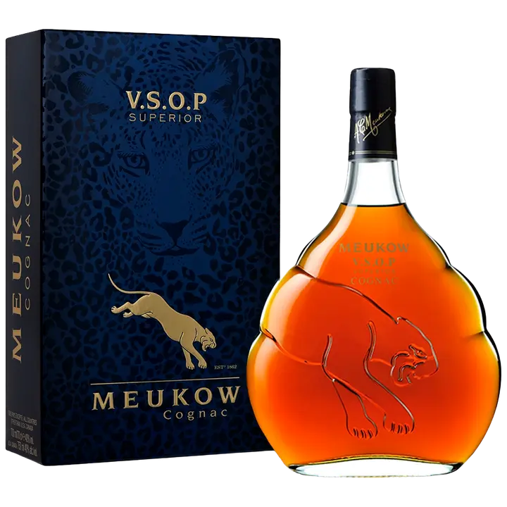 Meukow VSOP Cognac 40%vol 500ml, karbis