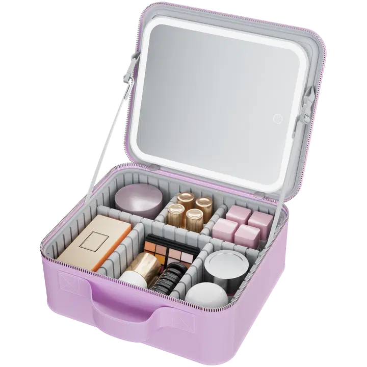 Kosmeetikakott Pixiem LED-peegel, lilla ( ei sisalda tooteid)