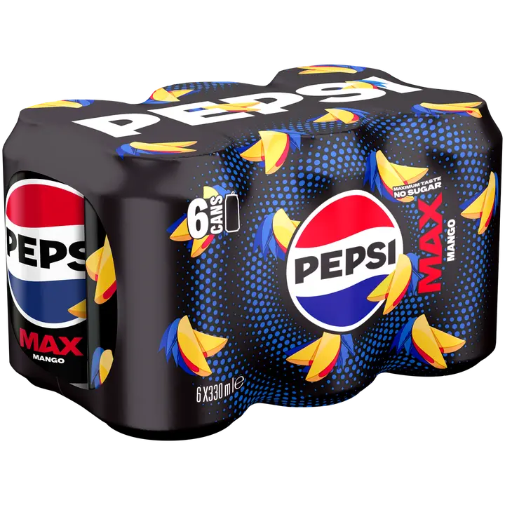 6 x Pepsi Max Mango virvoitusjuoma 0,33 l