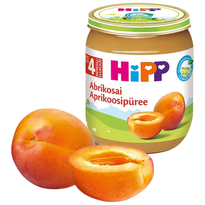 Hipp aprikoosipüree 125 g, alates 4-elukuust, gluteenivaba