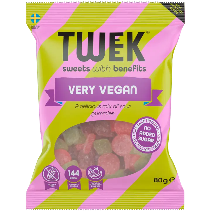 Tweek Very Vegan Hedelmänmakuinen hapan viinikumi 80g