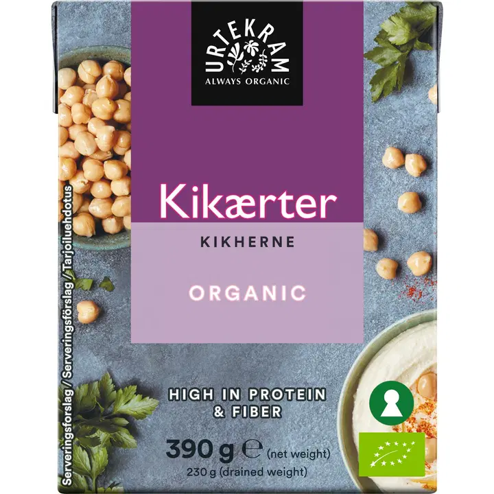 URTEKRAM Kikärtor Tetra Org 390g