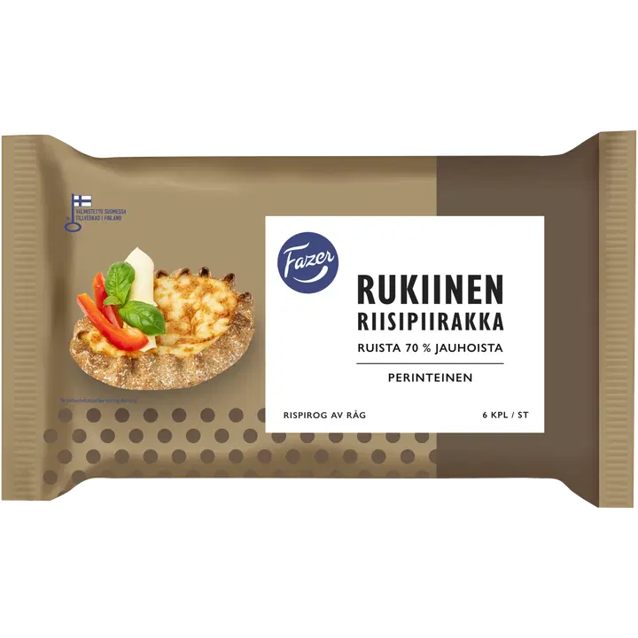 Fazer Rukiinen Riisipiirakka 6kpl 420g