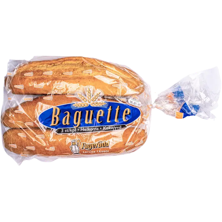 Bageri Fagerudd Leipomo Täysjyväbaguette 3kpl/520g