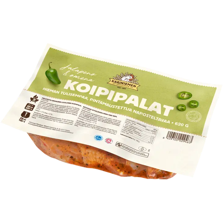 Kariniemen Kananpojan koipipala jalapeno-omena 620 g
