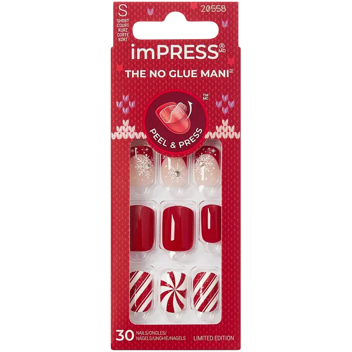 Kiss imPress Holiday-25 Nails -Santa Baby 30kpl