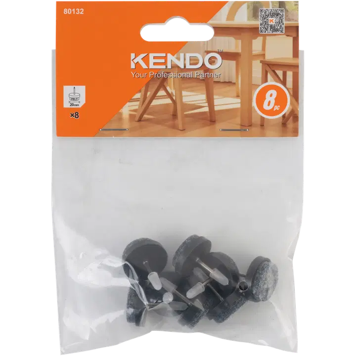 Kendo huopatassu naula 20 mm 8 kpl, mustaharmaa