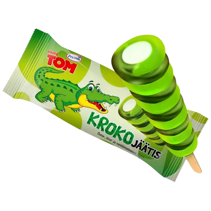 Õuna-, kirsi- ja vanillimaitseline jäätis Kroko 75g/80ml
