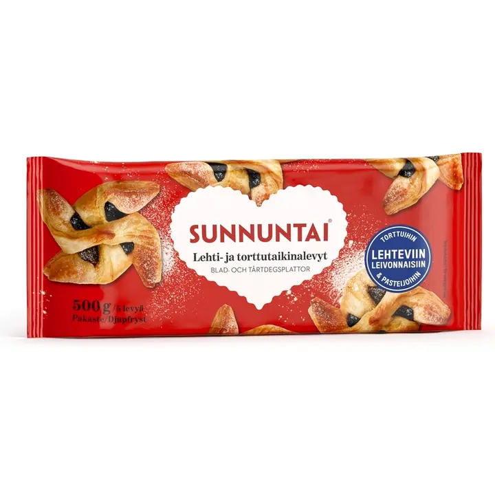 Sunnuntai lehti- ja torttutaikinalevyt 500 g