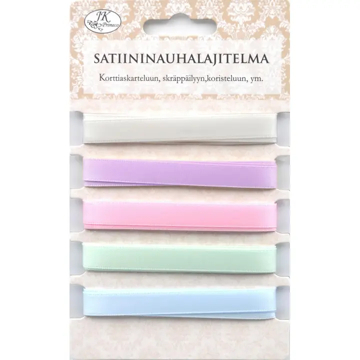 J.K. Primeco satiininauhalajitelma pastelli
