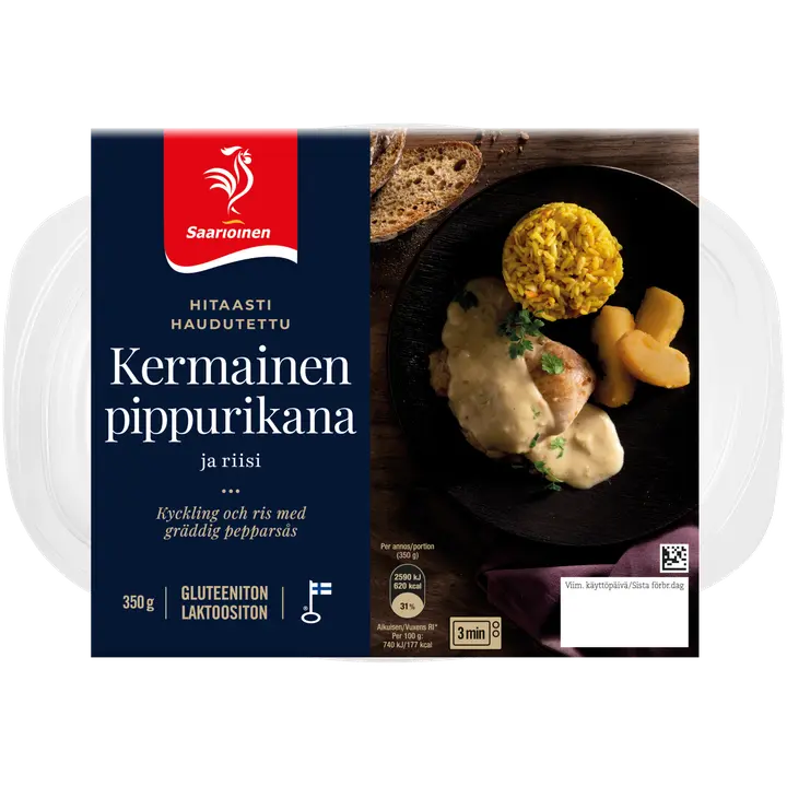 Saarioinen Kermainen pippurikana ja riisi 350g