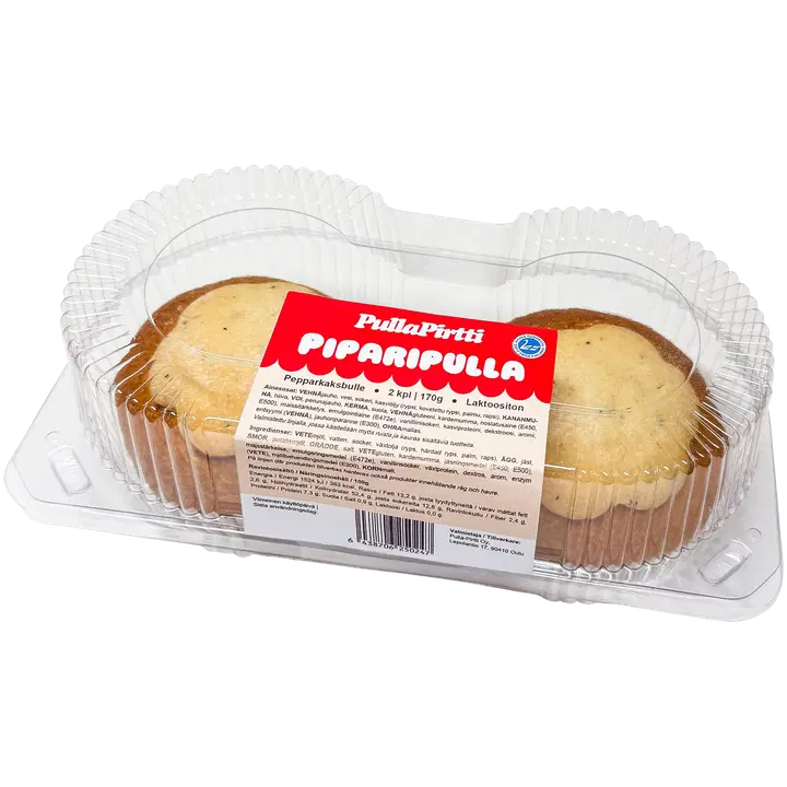 Pulla-Pirtti Piparipulla 2/170g laktoositon pulla