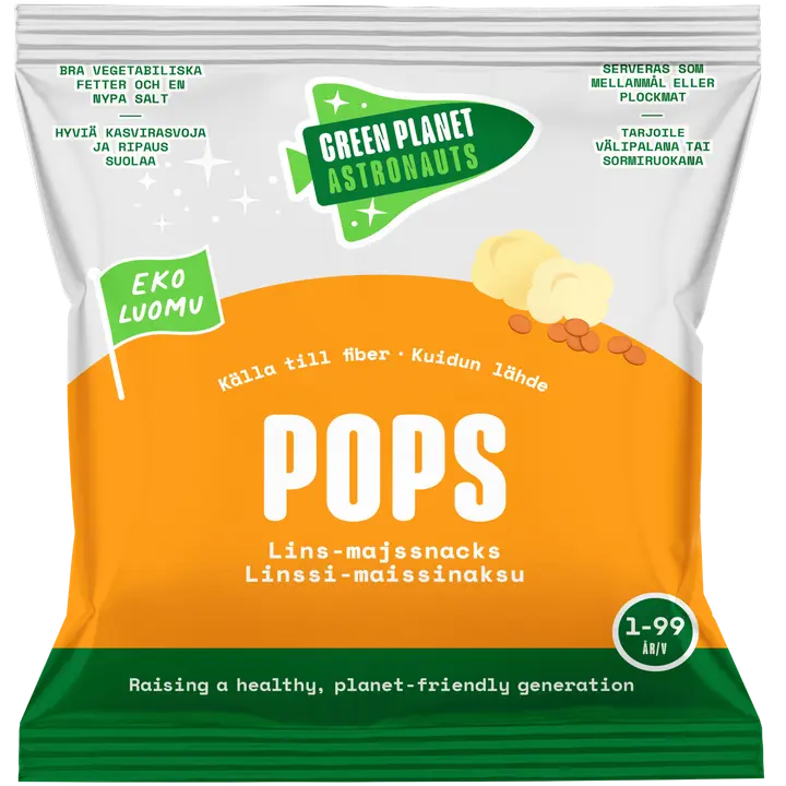 Green Planet Astronauts Luomu Pops linssi-maissinaksu 12kk+ 18g