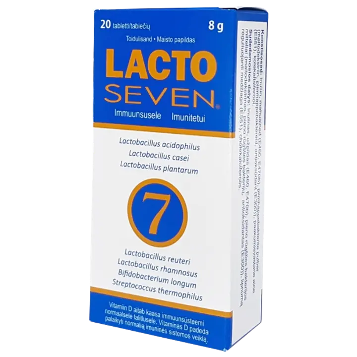 Lactoseven tabletid inuliini ja piimhappebakteritega 20 tk.