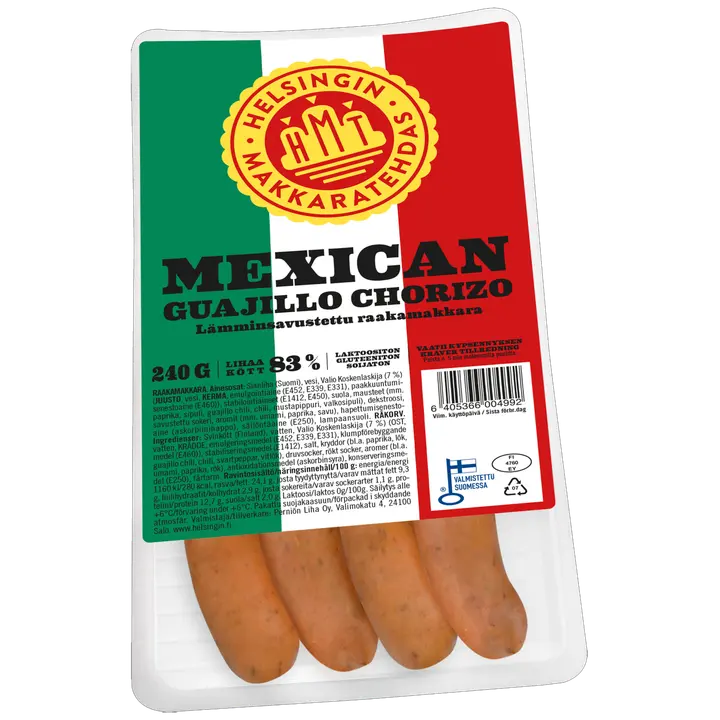 Helsingin Mexican Guajillo raakamakkara 240g