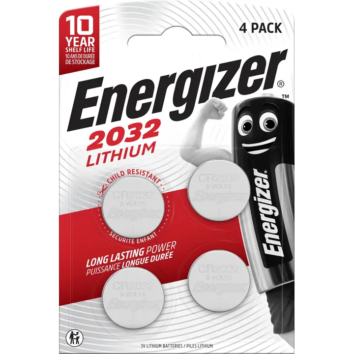 Energizer liitiumpatarei CR 2032 4-pakk