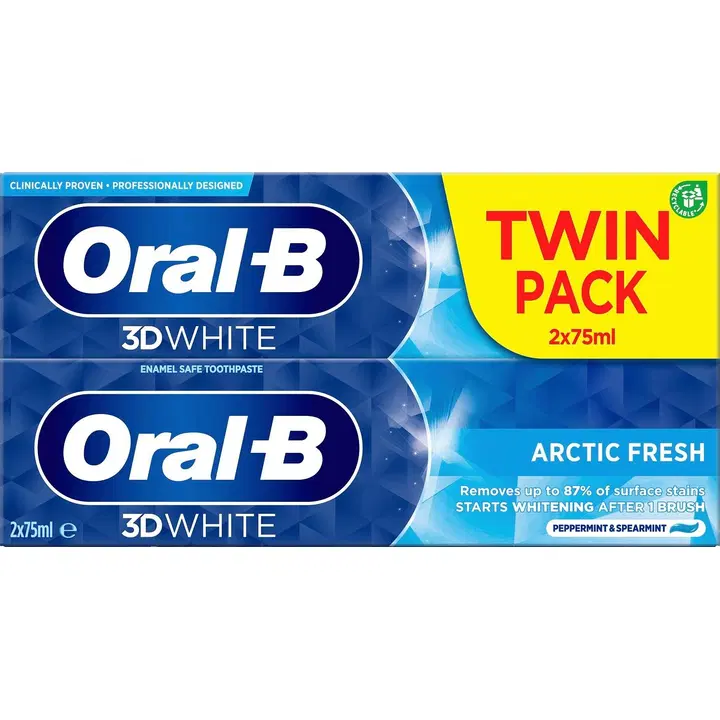 Oral-B 3D White Artic Fresh 2x75ml hammastahna