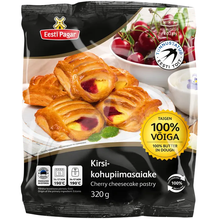 Kirsi-kohupiimasaiake  võiga, 320 g