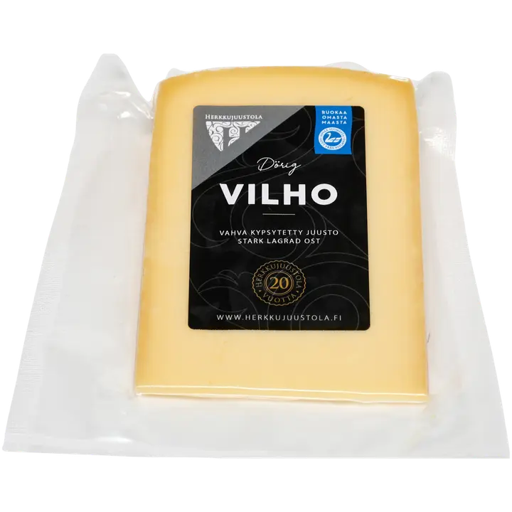 Herkkujuustola Vilho, voimakas, kypsytetty, kittikuorinen pala 150g