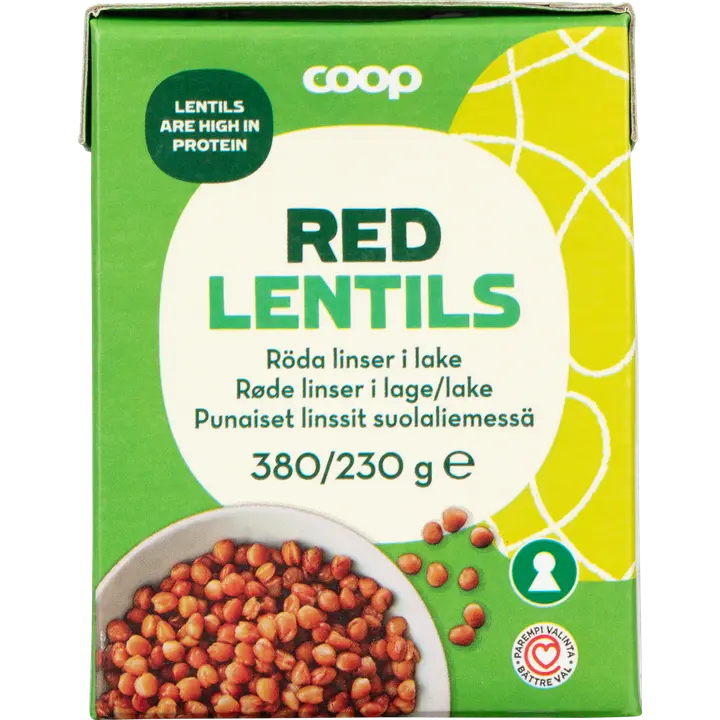 Coop punased läätsed soolvees 380/230g