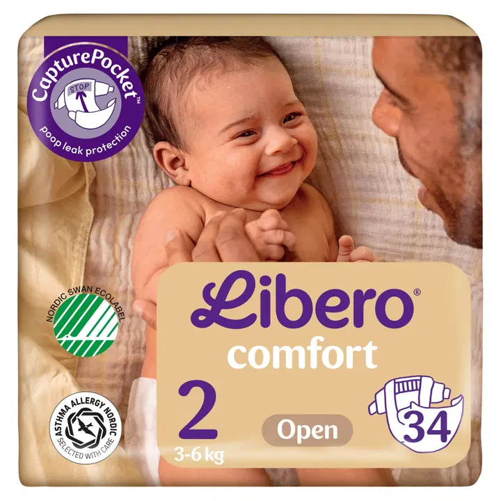 LIBERO Comfort teippivaippa koko 2, 34 kpl, 3-6 kg