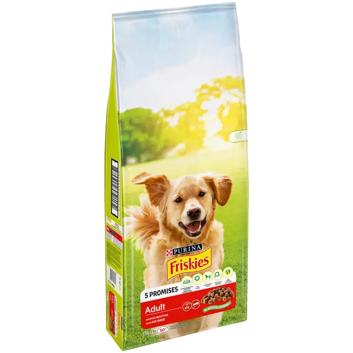 Friskies Adult täissööt koertele veiselihaga 15kg