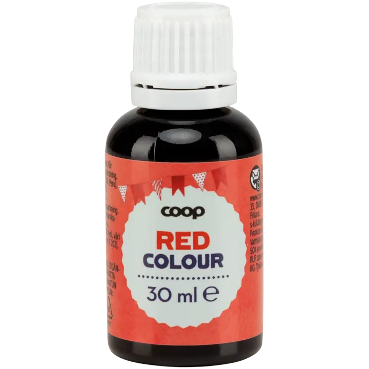 Coop elintarvikeväri punainen 30 ml