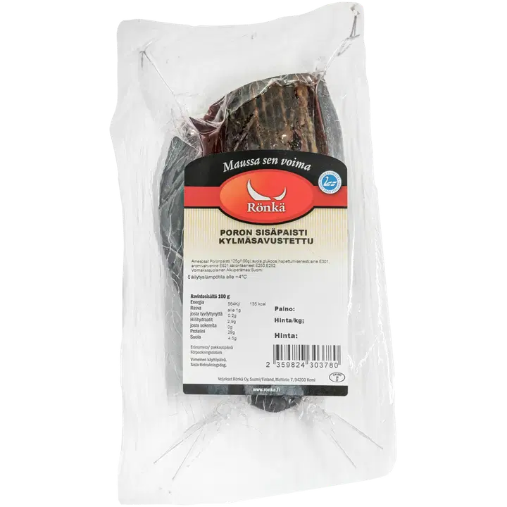 Rönkä Poron sisäpaisti kylmäsavustettu